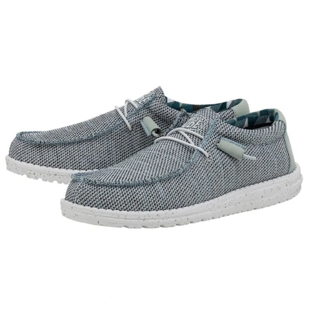 NIB Hey Dude Ice Grey Wally Sox Shoes Size 11 US $60
